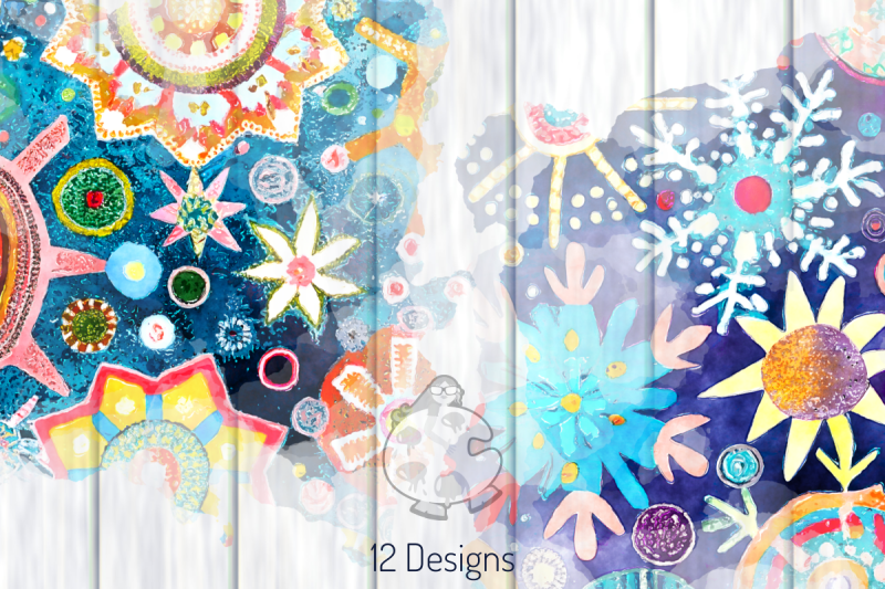 funky-snowflake-splashes-watercolor-backgrounds