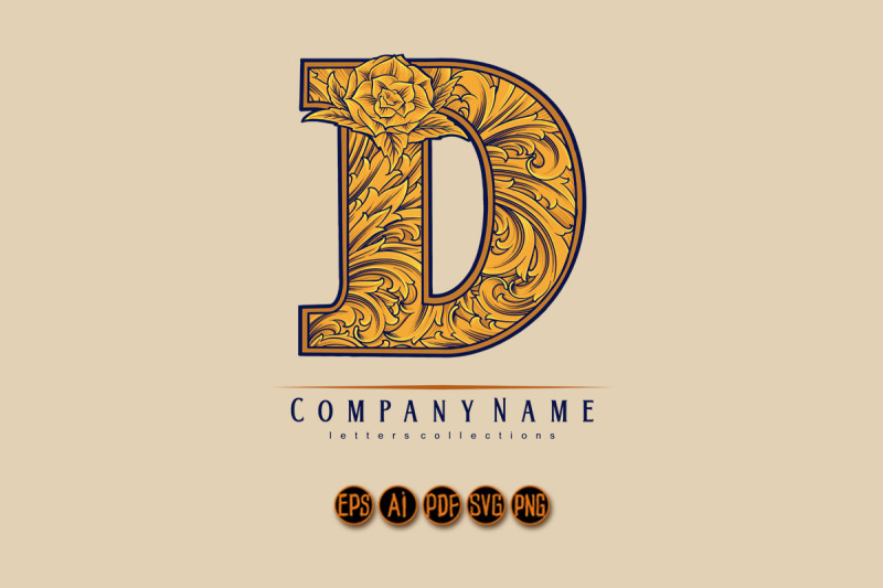 vintage-letter-d-monogram-logo-classic-style