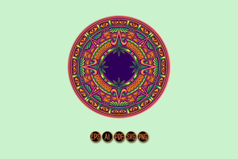 cannabis-leaf-circular-mandala-style