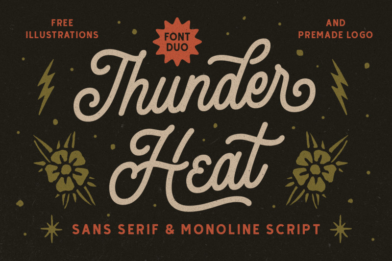 thunder-heat-monoline-sans-script