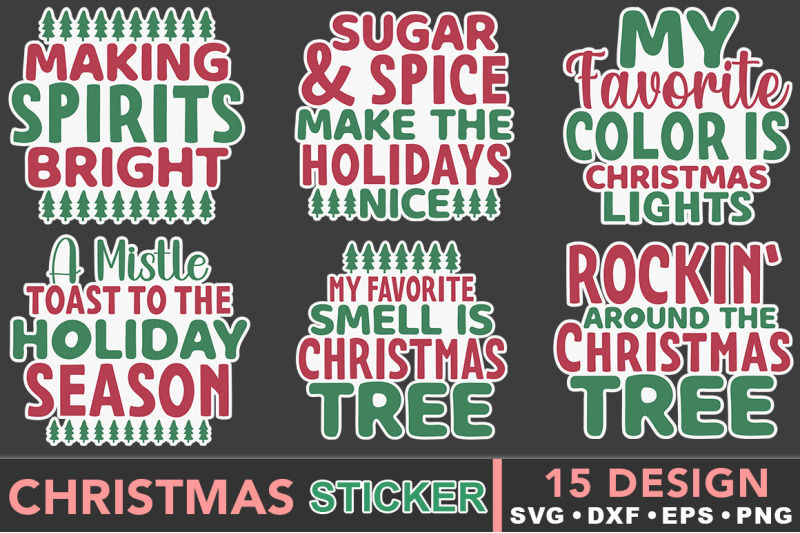 christmas-sticker-svg-bundle
