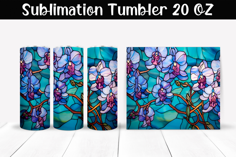 orchids-stained-glass-sublimation-tumbler-wrap-20-oz