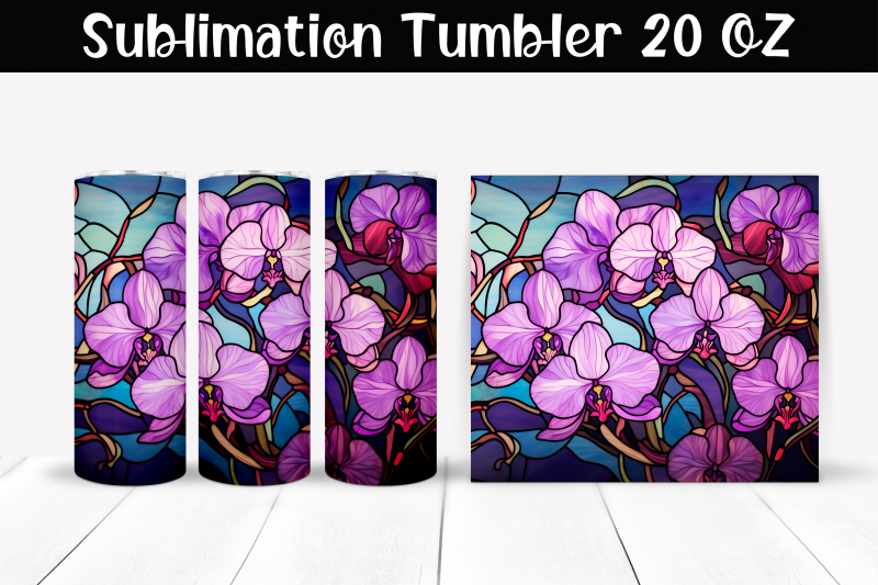 orchids-stained-glass-sublimation-tumbler-wrap-20-oz