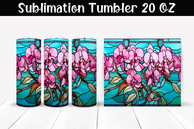 orchids-stained-glass-sublimation-tumbler-wrap-20-oz