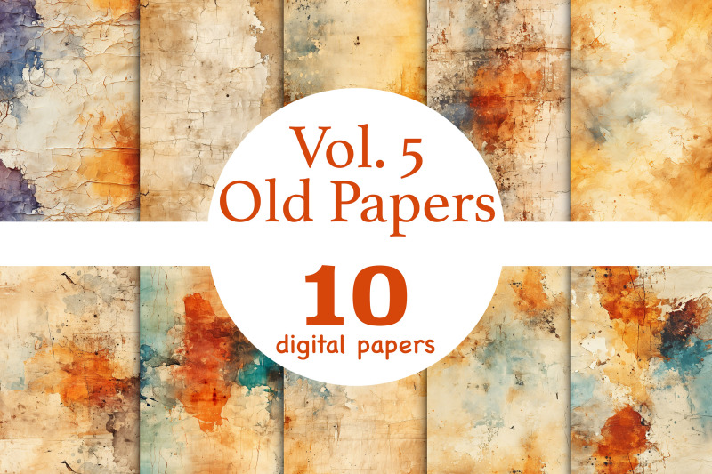 old-paper-textures-grunge-background-paper-set