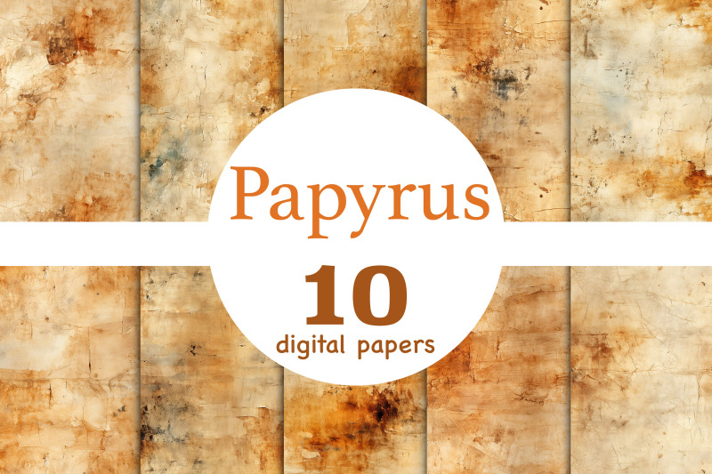 papyrus-digital-papers-vintage-background-bundle