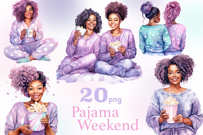 pajama-party-black-girls-clipart-friendship-clipart