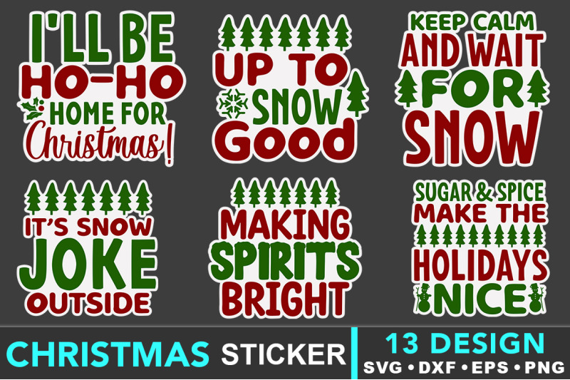 christmas-sticker-svg-bundle
