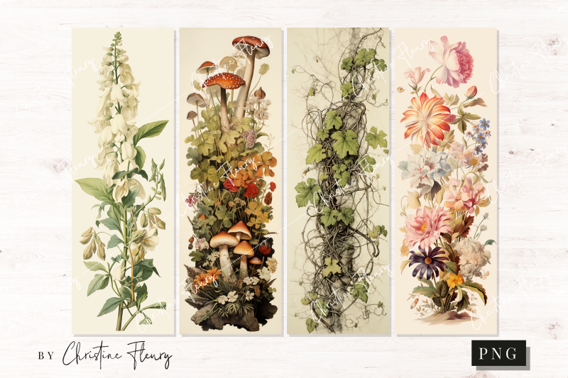 vintage-botanical-printable-bookmarks