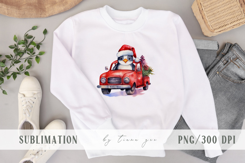 red-christmas-truck-with-penguin-and-christmas-tree-1-png