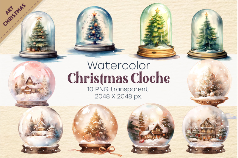 watercolor-christmas-glass-cloche-png-clipart