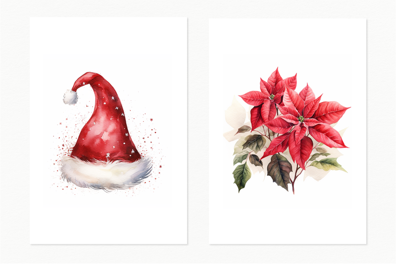 all-red-holiday-watercolor-collection