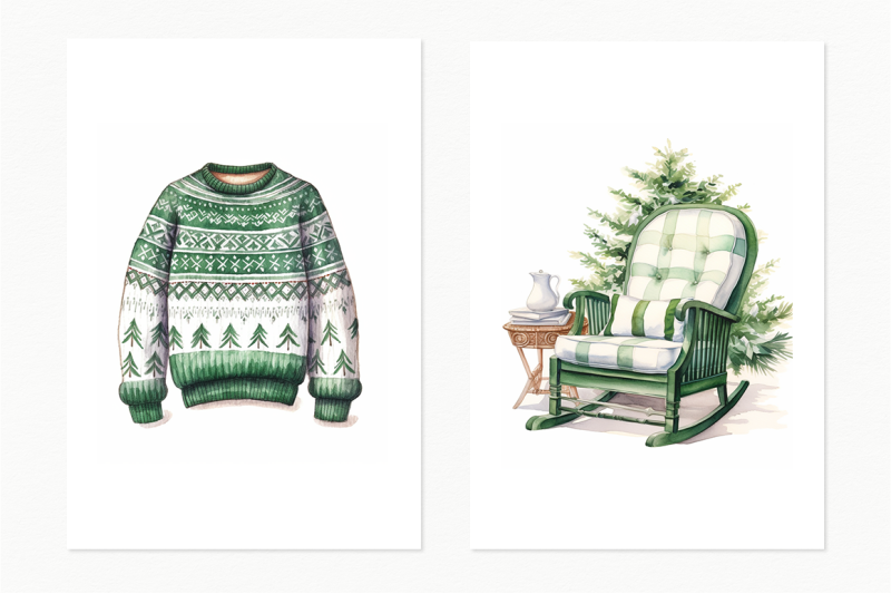 festive-green-watercolor-collection