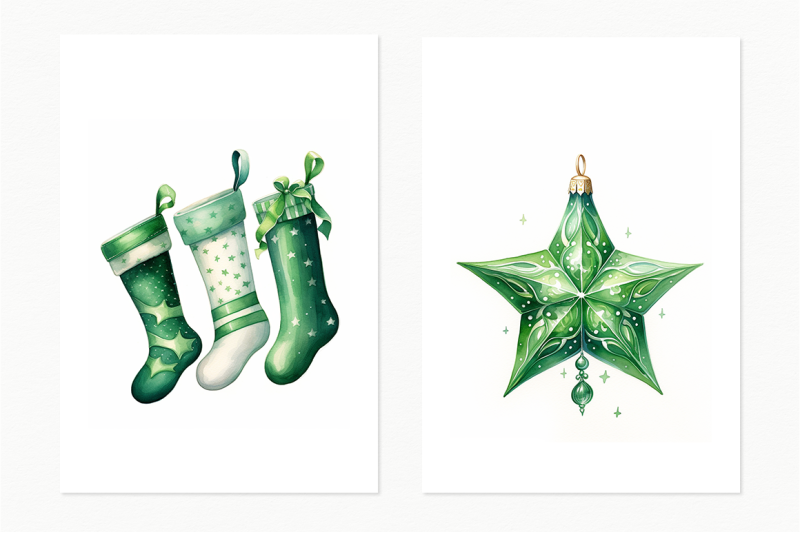 festive-green-watercolor-collection