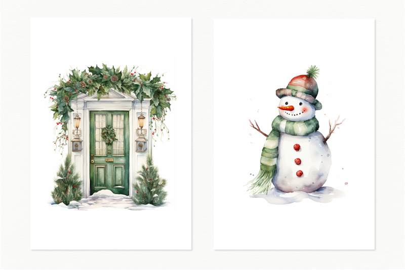 festive-green-watercolor-collection