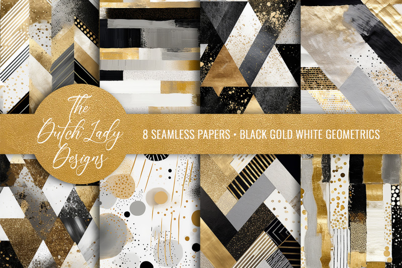 seamless-geometric-patterns-in-black-gold-white