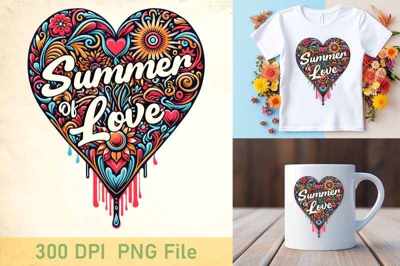 summer-love-boho-heart-design