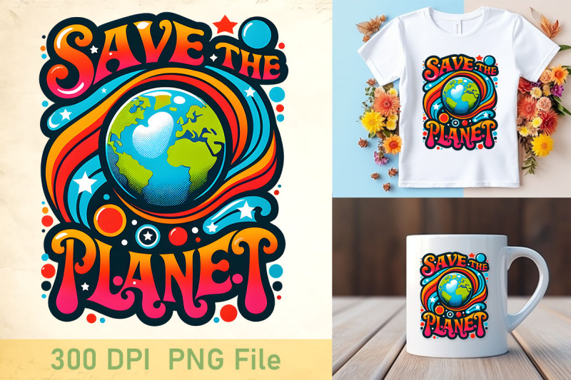 save-the-planet-boho-hippie-design