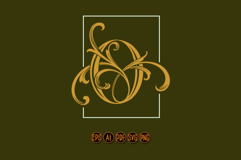 vintage-flourish-lettering-o-monogram-logo