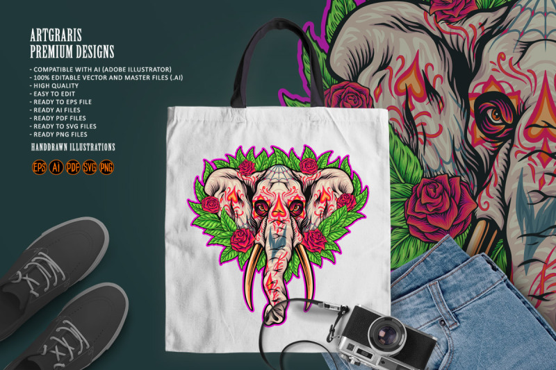 death-botanical-beauty-floral-elephant