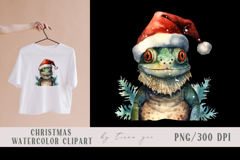 cute-christmas-lizard-in-santa-039-s-hat-clipart-1-png-file