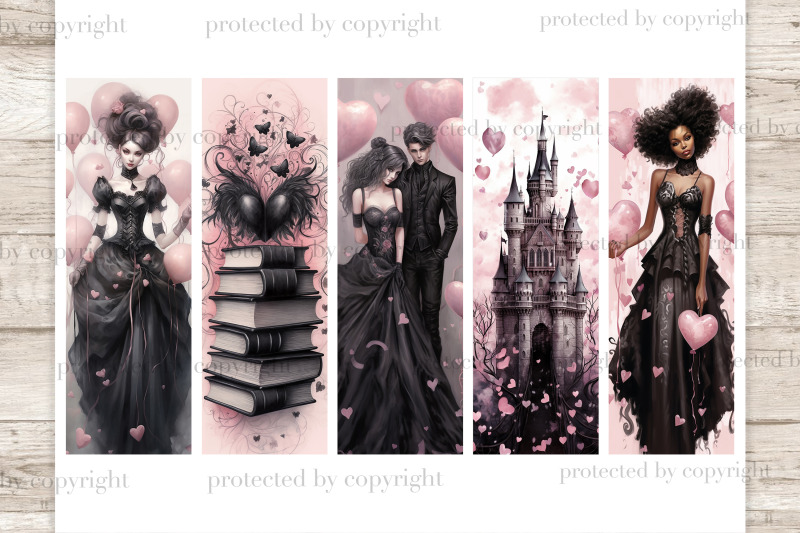 gothic-love-bookmarks-romantic-printable