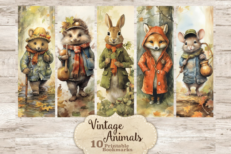 vintage-animals-bookmarks-bookmark-sublimation