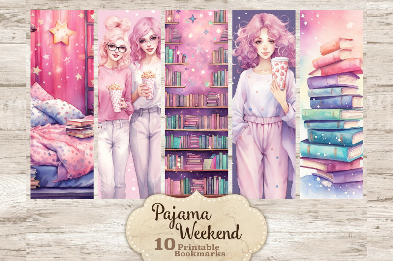 pajama-weekend-bookmarks-printable-bookmarks