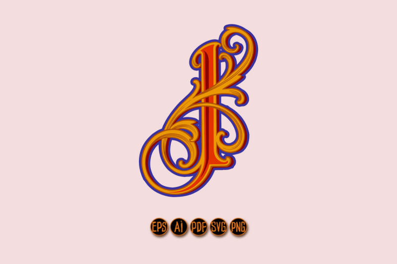 classic-elegance-vintage-flourish-letter-i-monogram-logo