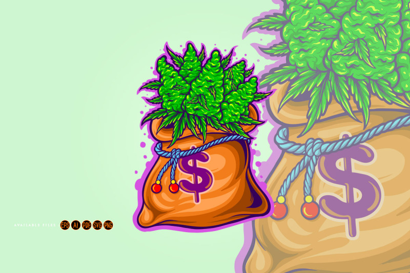 money-grows-buds-cannabis-dollar-sack