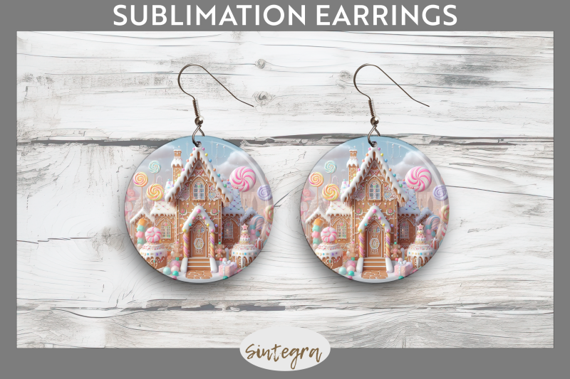 christmas-pastel-gingerbread-house-round-earrings-sublimation
