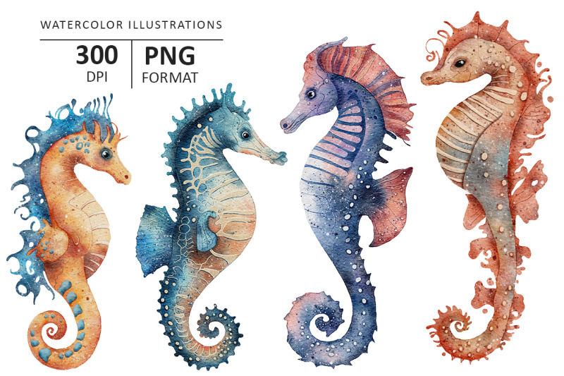 seahorse-watercolor-illustration