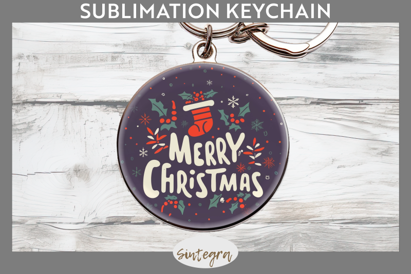 merry-christmas-round-keychain-sublimation