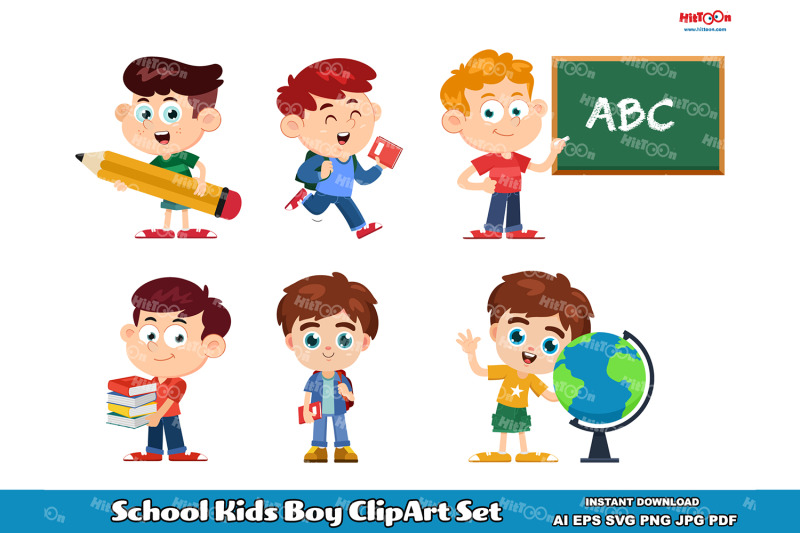 school-kids-boy-cartoon-character-clipart-set