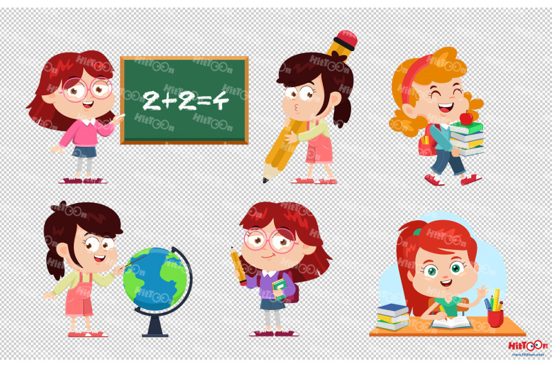 school-kids-girl-cartoon-character-clipart-set