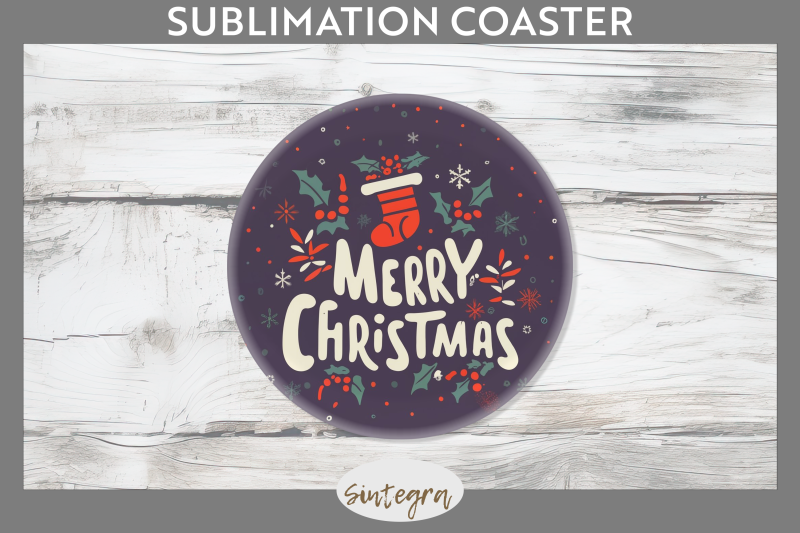 merry-christmas-round-coaster-sublimation