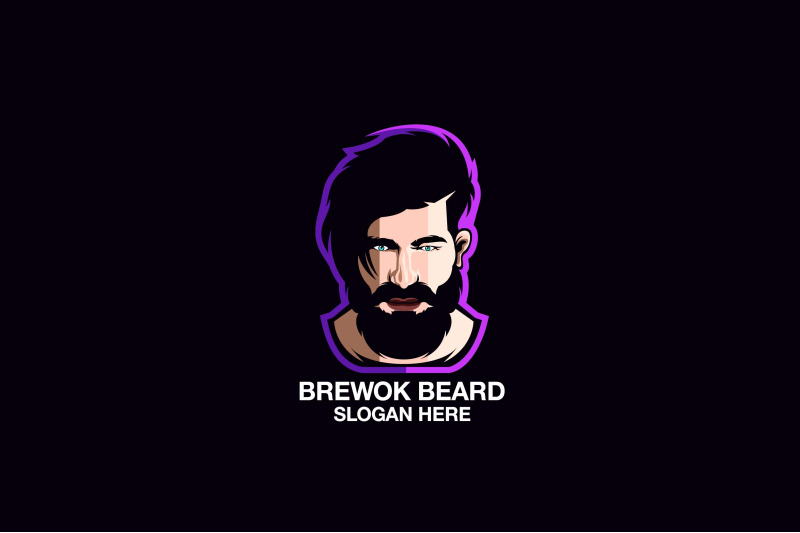 beard-man-face-vector-template-logo-design