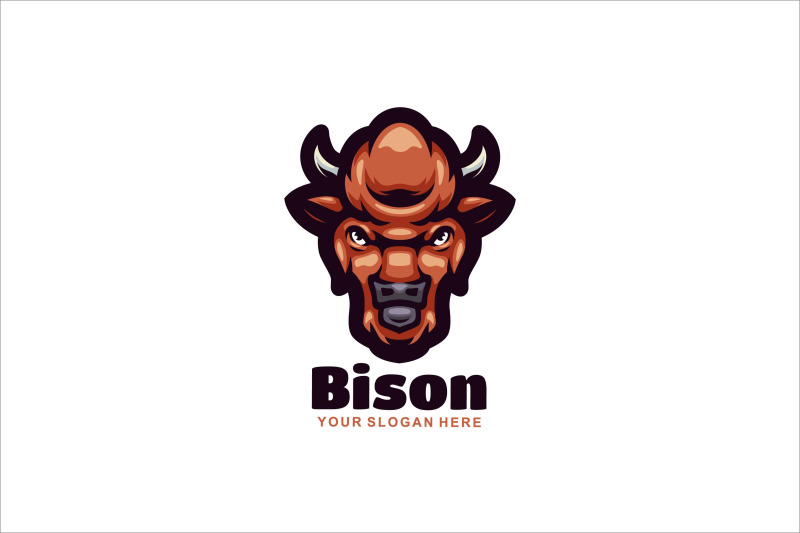 bison-face-logo-vector-template-logo-design