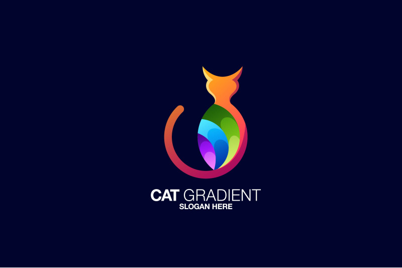 cat-vector-template-logo-design