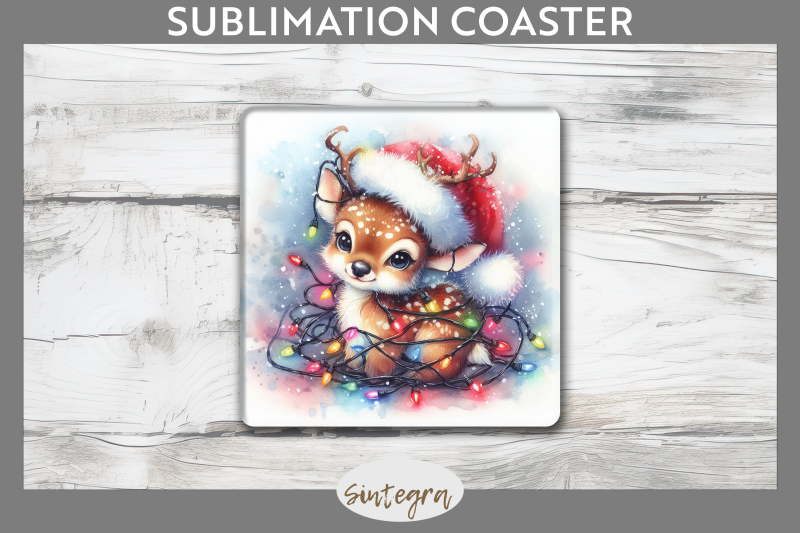 christmas-deer-entangled-in-lights-square-coaster-sublimation