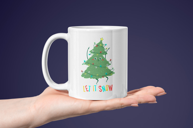 dancing-kawaii-christmas-tree-sublimation-design