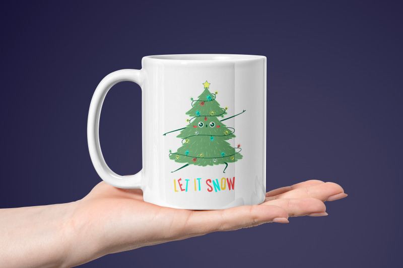 dancing-kawaii-christmas-tree-sublimation-design