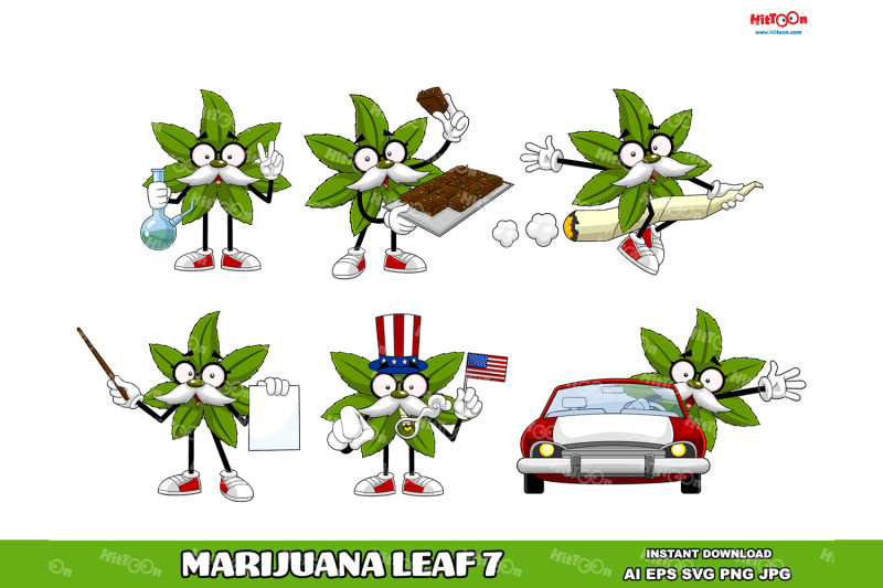 marijuana-leaf-cartoon-mascot-characters-7