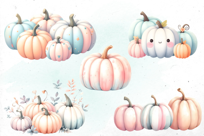 watercolor-pumpkins-bundle-png-cliparts