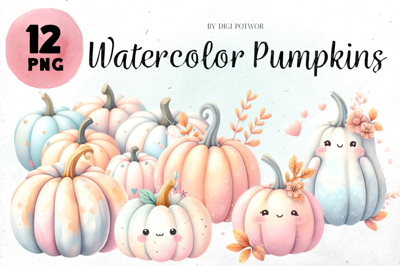 watercolor-pumpkins-bundle-png-cliparts