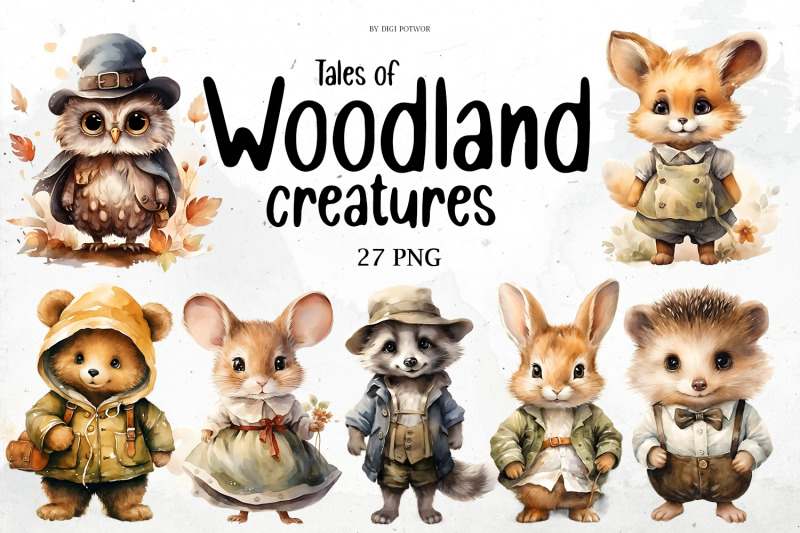 tales-of-woodland-creatures-watercolor-bundle-png-cliparts