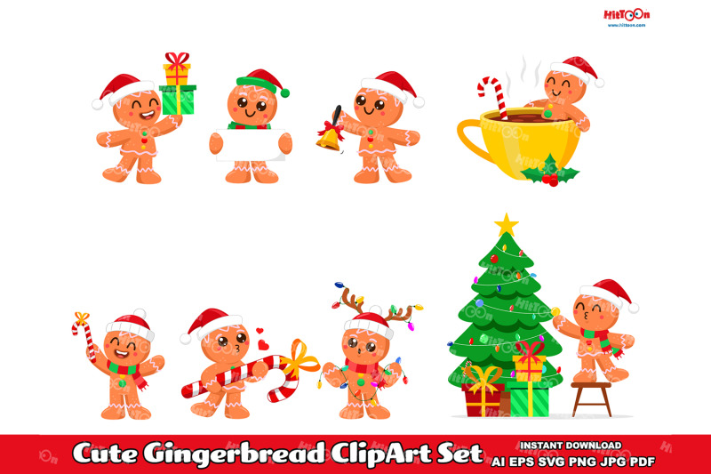 christmas-gingerbread-cartoon-character-clipart-set