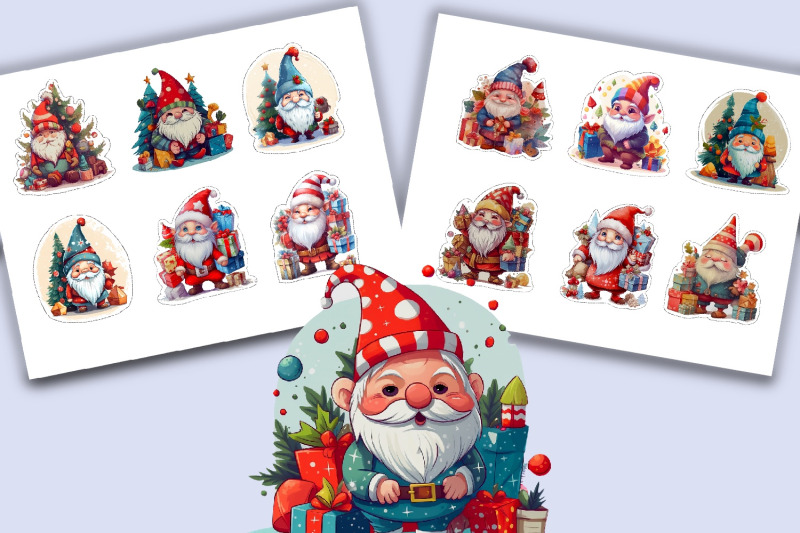 christmas-gnomes-stickers