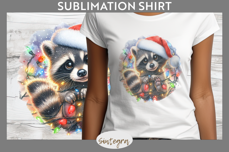 christmas-raccoon-entangled-in-lights-t-shirt-sublimation