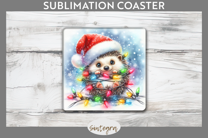christmas-hedgehog-entangled-in-lights-square-coaster-sublimation